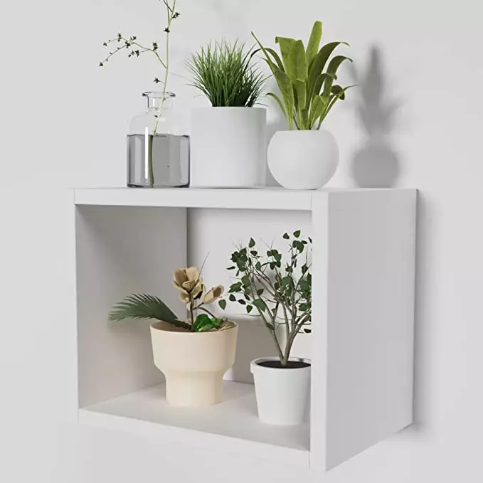 white cube book wall mounting storage shelf for bedroom