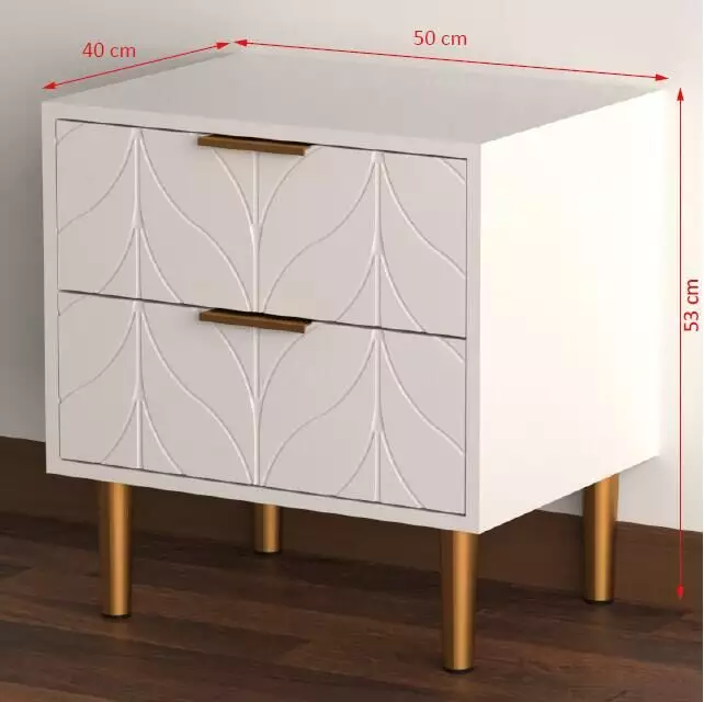 new design white painting bedside table for bedroom