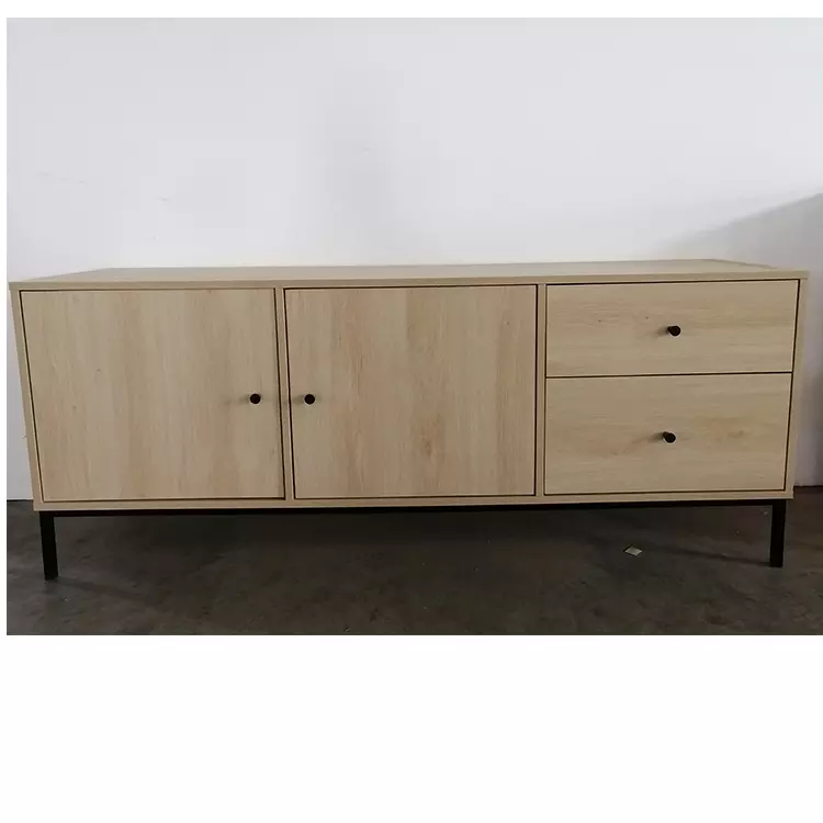 wooden 150cm 60in industrial single piece corner large modern design cabinet tv unit stand