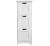 modern cheap mdf white wihte painting three drawer side cabinet for bathroom