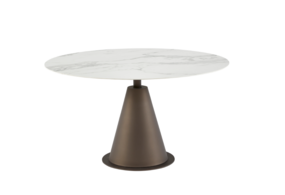 Round Ceramic Table Top with Metal Base Dining Table YT-04