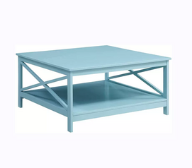 nordic wooden square high gloss coffee table