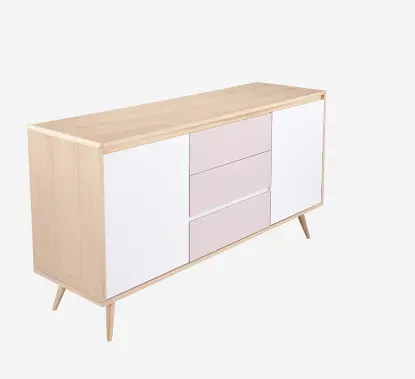 Nordic Style Mdf and Solid Wood Cabinet With Drawers BC-05B