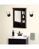 classic dark brown modern hanging wall mounting mirror bathroom medicine cabinet for bathroom