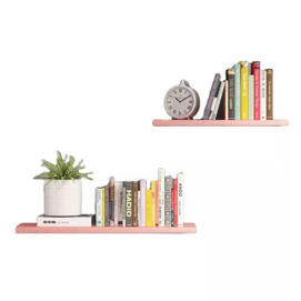 wooden nordic brief pink white color wall hanging mounting display decoration shelf