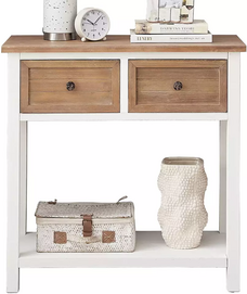 white drawer contemporary living room console table