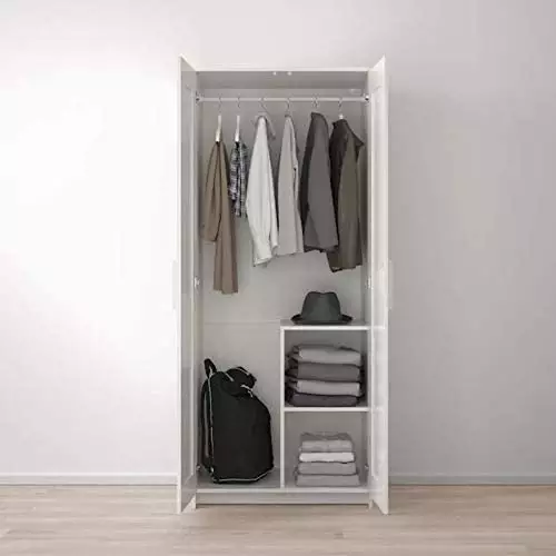 single wooden modern storage  bedroom wardrobe cabinet closet