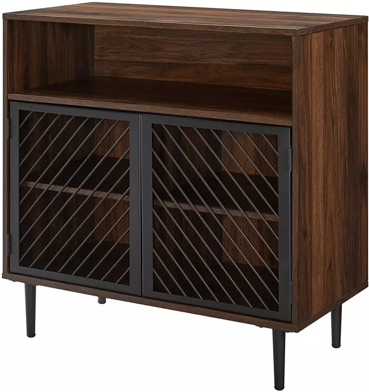 brown retro industrial living room sideboard cabinet with door