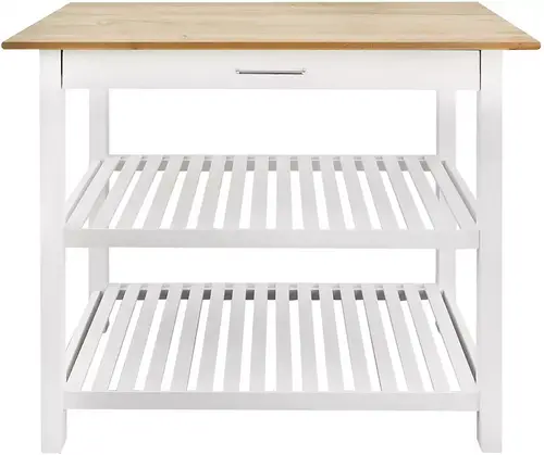 white drawer household kitchen storage utility island cart