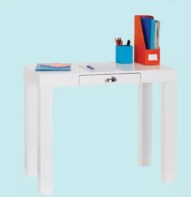 small modern lightweight office computer laptop desk PB office table desk white with drawer