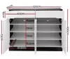 luxury storage multi layer, high gloss shoes cabinet with door and 2 drawer modular shoes cabinet