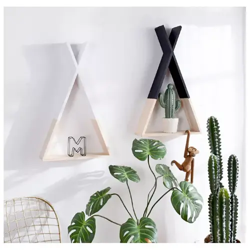 china modern wooden hanging wall mouting design bathroom triangle unit and shelf