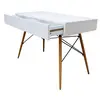 new home kid boy white reading table and chair, kid writing desk for boy