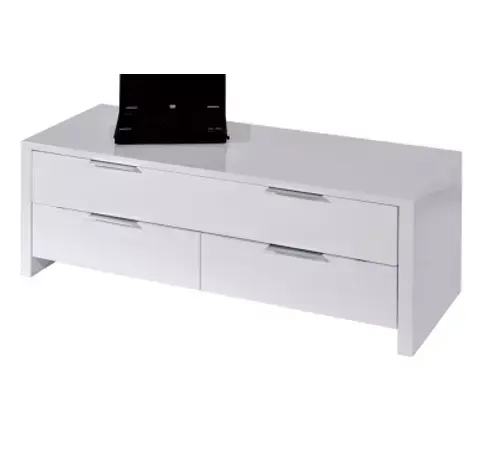 MDF PU high glossy painting white modern tv stand, wall unit cabinet in tv hall