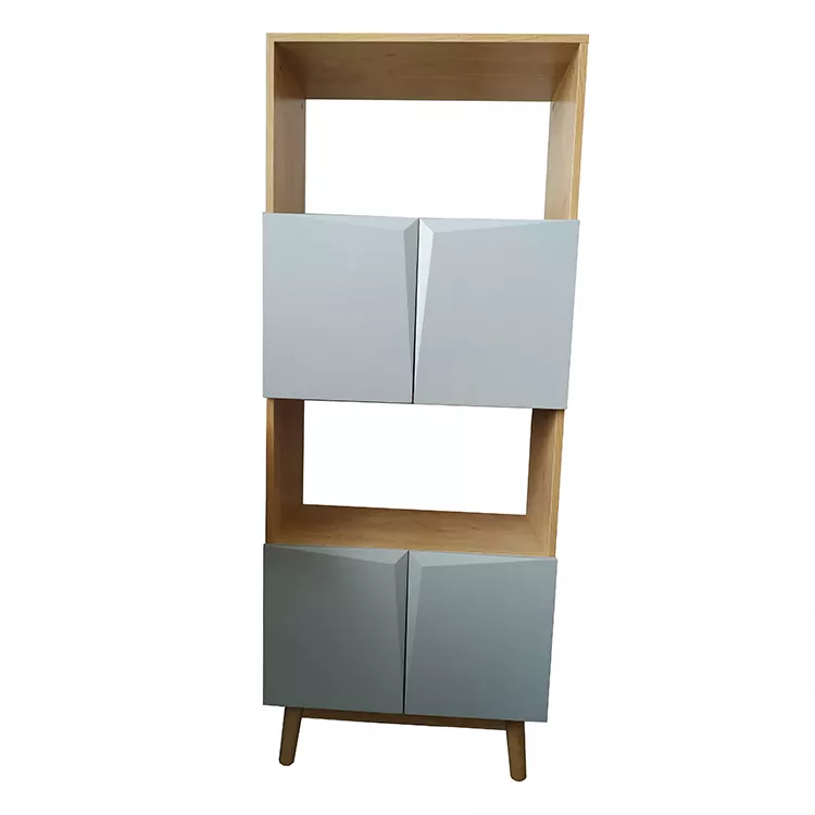 3 tier white S shape shelf melamine file bookshelf cabinet,5 inch tree shape with file storage bookcase wooden