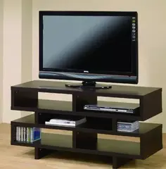 PB melamine simple minimalist black brown stackable home TV unit