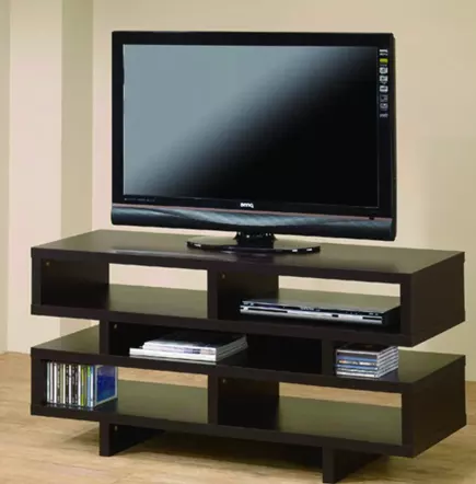 PB melamine simple minimalist black brown stackable home TV unit