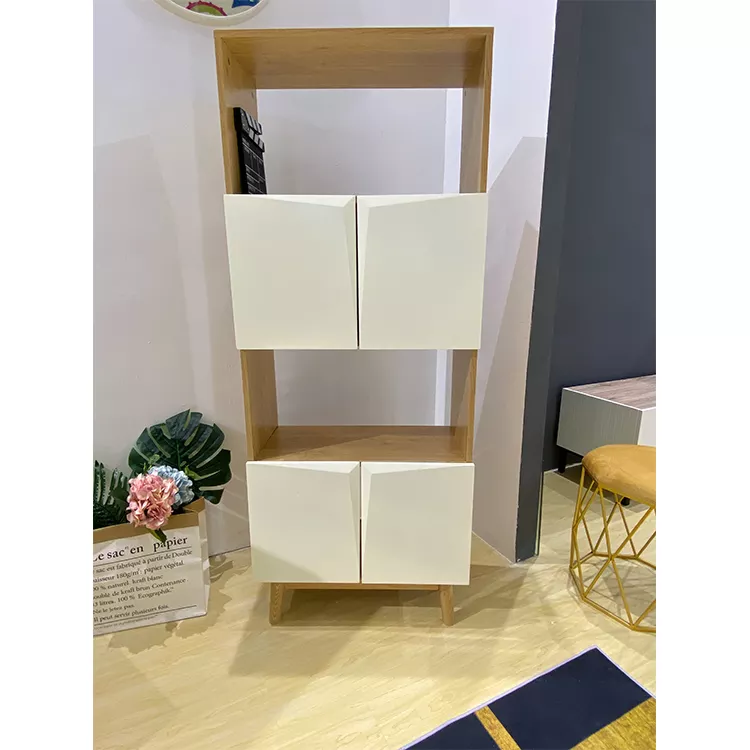 3 tier white S shape shelf melamine file bookshelf cabinet,5 inch tree shape with file storage bookcase wooden