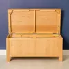 Oak blanket box solide wood storage chest S17-5037