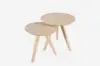 Solid wood Indoor living room furniture modern side table tea table sets small round coffee table BE-13