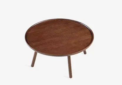 Factory Wholesale Modern Luxury Solid Wood Round Coffee Table Set Wooden Side Table BE-11