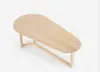 Simple Design Irregular Table Top Solid Wood Coffee Table BE-02A