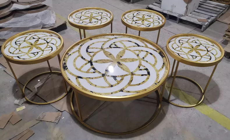 2 set new design round coffee table