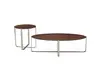 Walnut Colour Wooden Coffee Table Side Table with Stainless Steel  Frame YE-35A-2