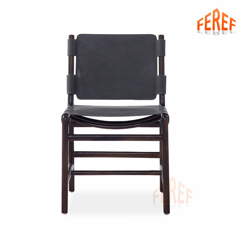 Leather PU Chair Solid Wood Chair RDC22184