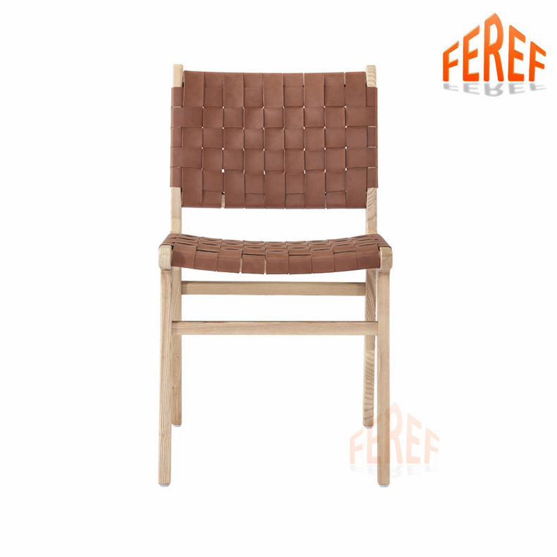 Leather PU Chair Solid Wood Chair RDC22181