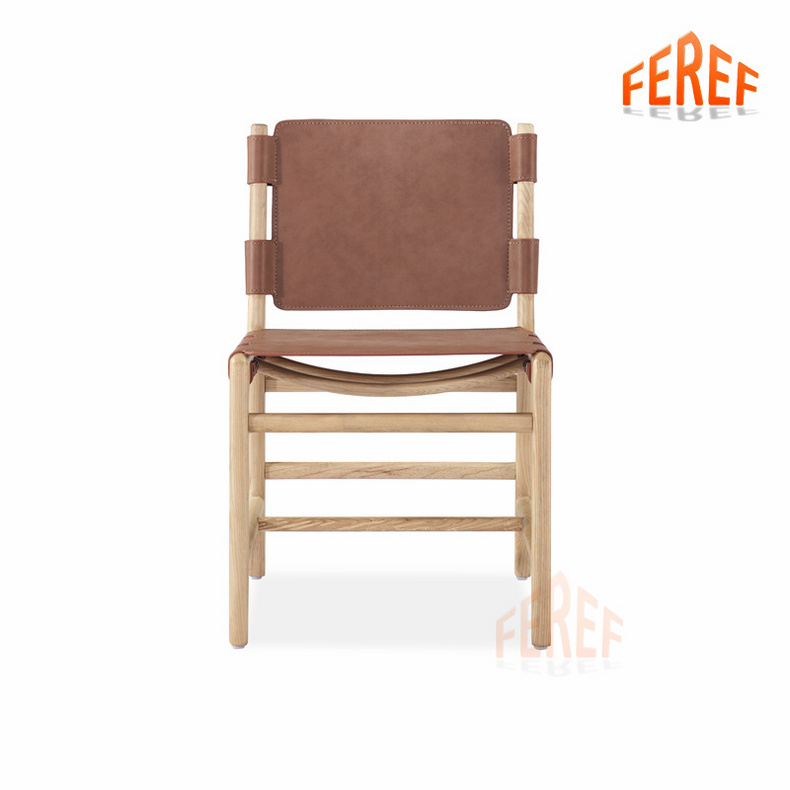 Leather PU Chair Solid Wood Chair RDC22183