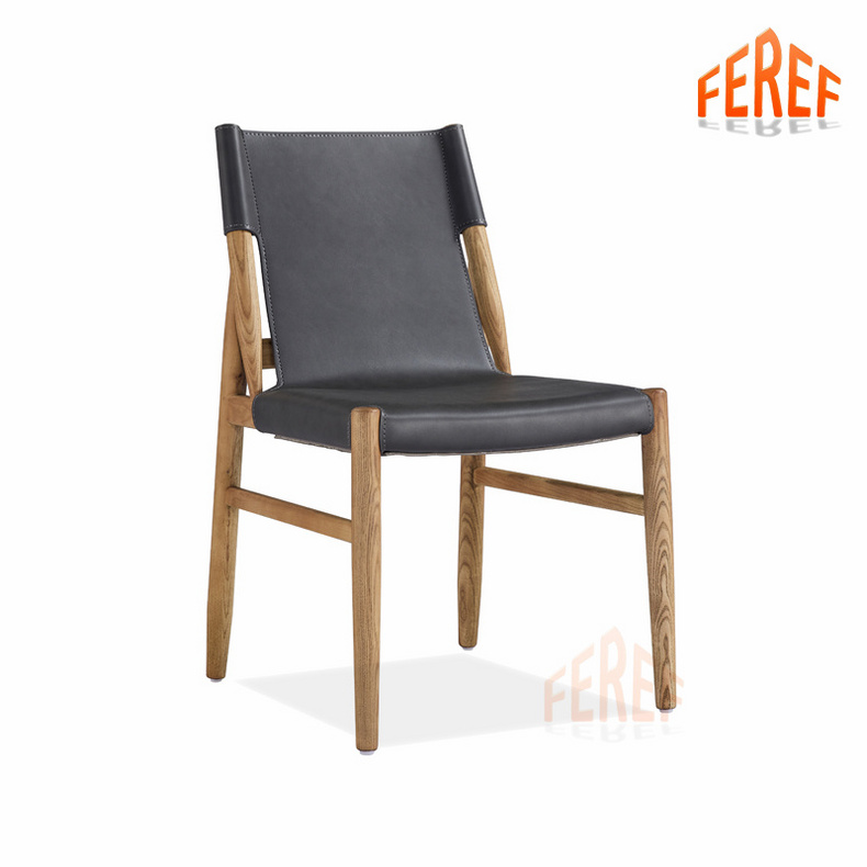 Leather PU Chair Solid Wood Chair RDC22182