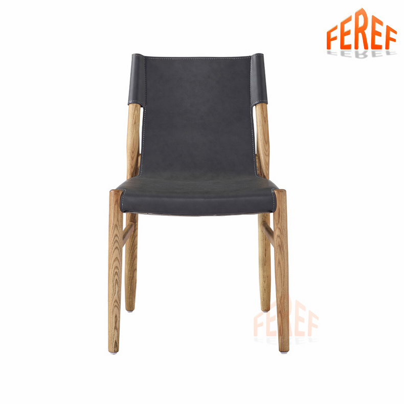 Leather PU Chair Solid Wood Chair RDC22182