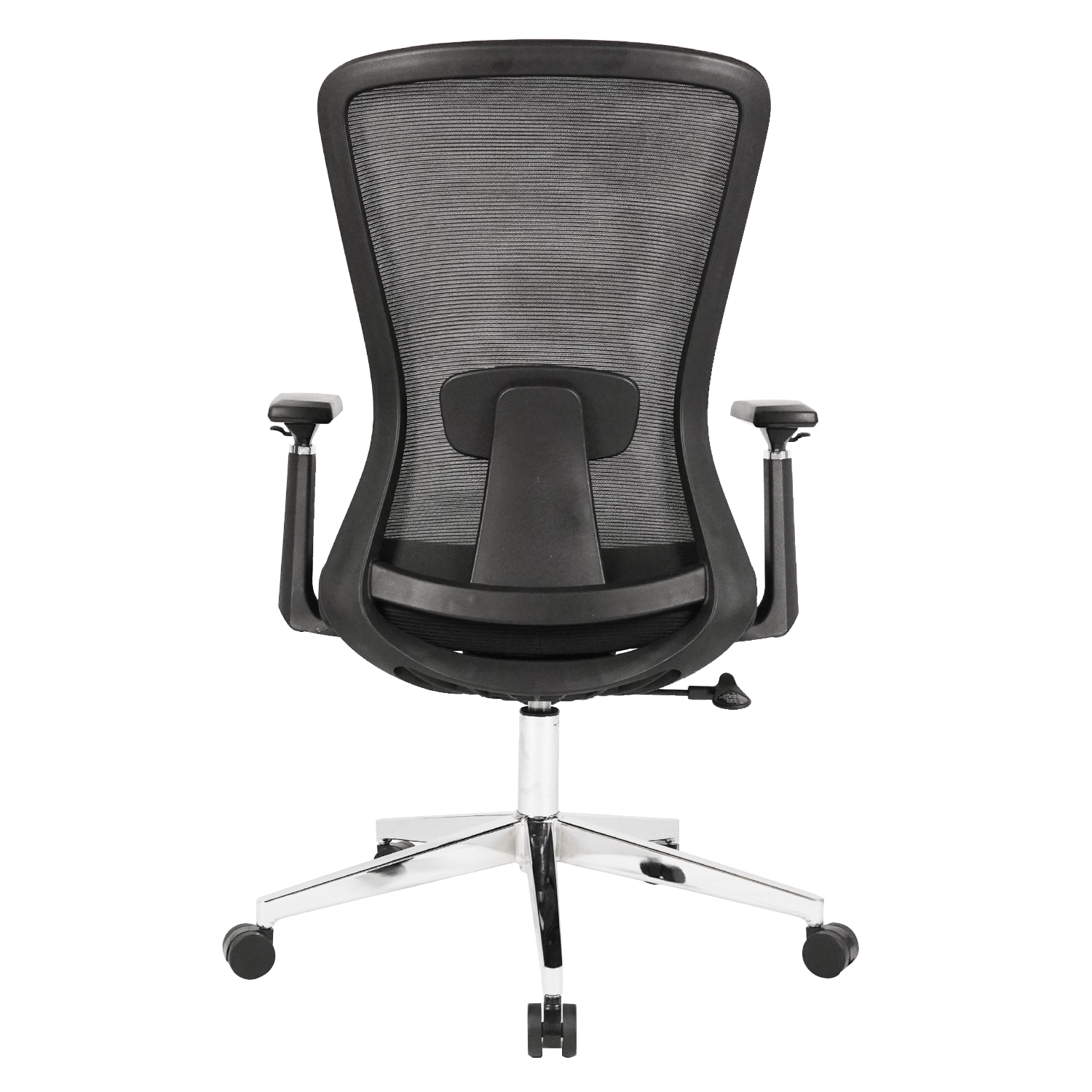 High back home and office furniture office mesh chair 8702 Black with chromed  base