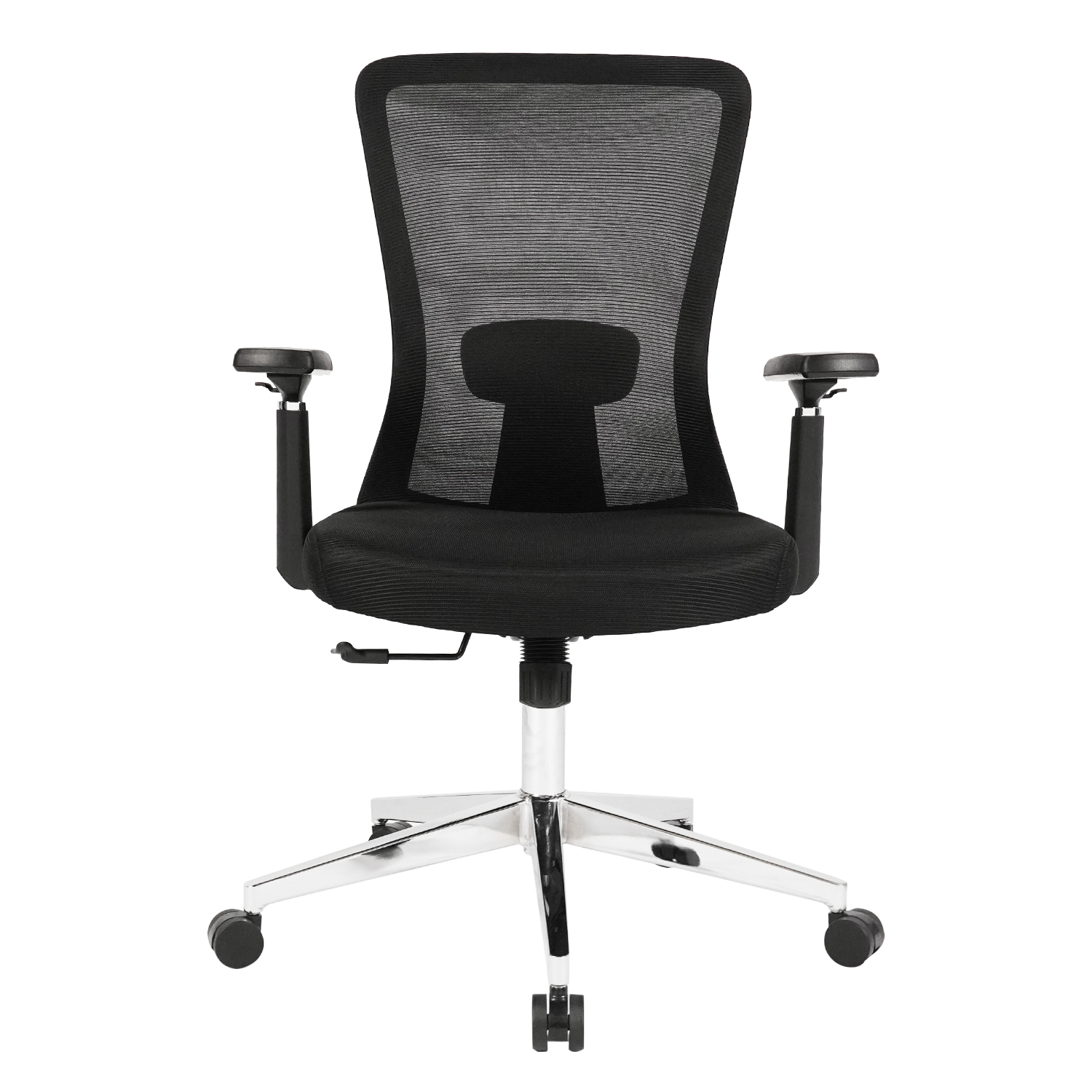 High back home and office furniture office mesh chair 8702 Black with chromed  base