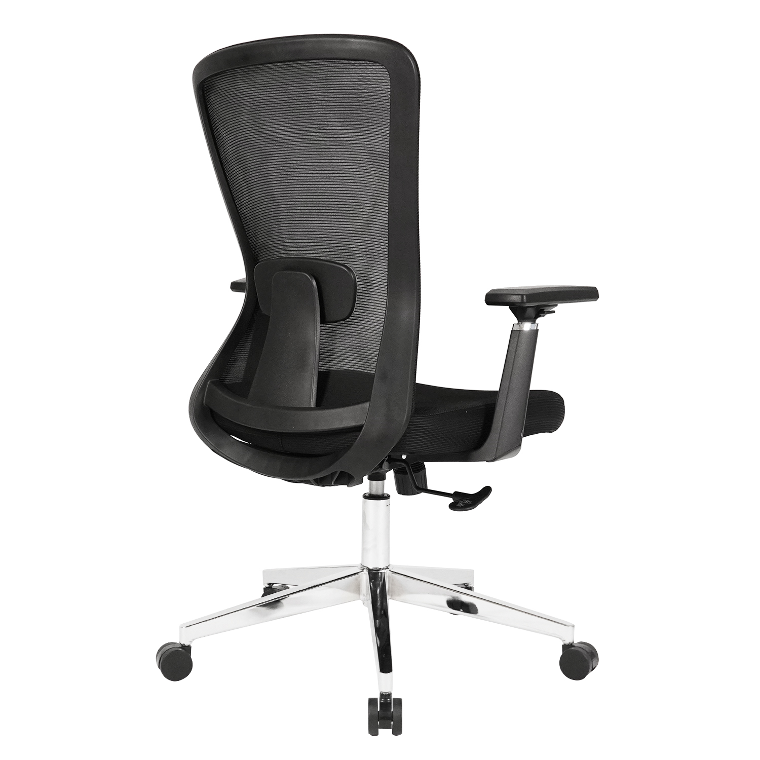 High back home and office furniture office mesh chair 8702 Black with chromed  base