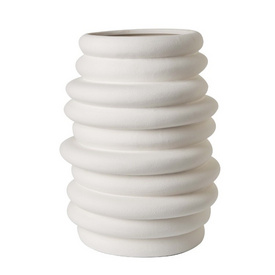 Pupa Ring Ceramic Bottle - Coarse Sand White