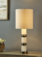 Sinclair Stacked Alabaster Cylinders Table Lamp