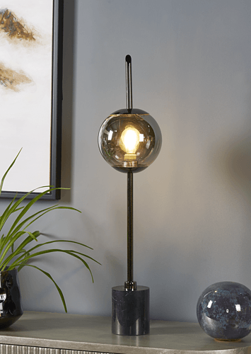 Averitt Plated Glass Orb Table Lamp