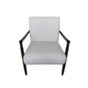 Modern Upholstered Lazy Single Seat Grey white Leisure Sofa Lounge Chair Indoor Accent Chair Living room Armchair
