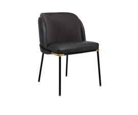 Black PU dining chair