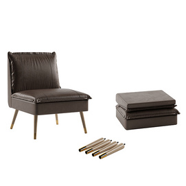 Velvet Accent Single Sofa Chair