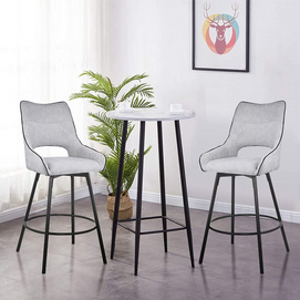 Bar chairs Nordic minimalist Bar stools with backrests and footstools Family restaurant Cafe restaurant