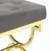 BC golden stainless steel frame velvet bench