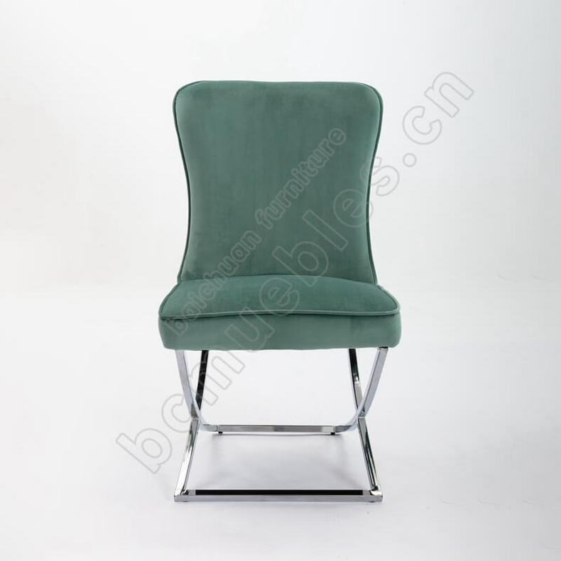 BC stainless steel chromed velvet dining chair Y-2009