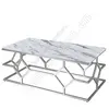 BC coffee table marble glass stainless steel frame CS-2001