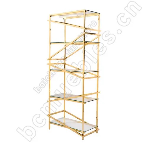 Five layers stainless steel book shelf
