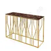 marble or glass top gold stainless steel console table BS-2050