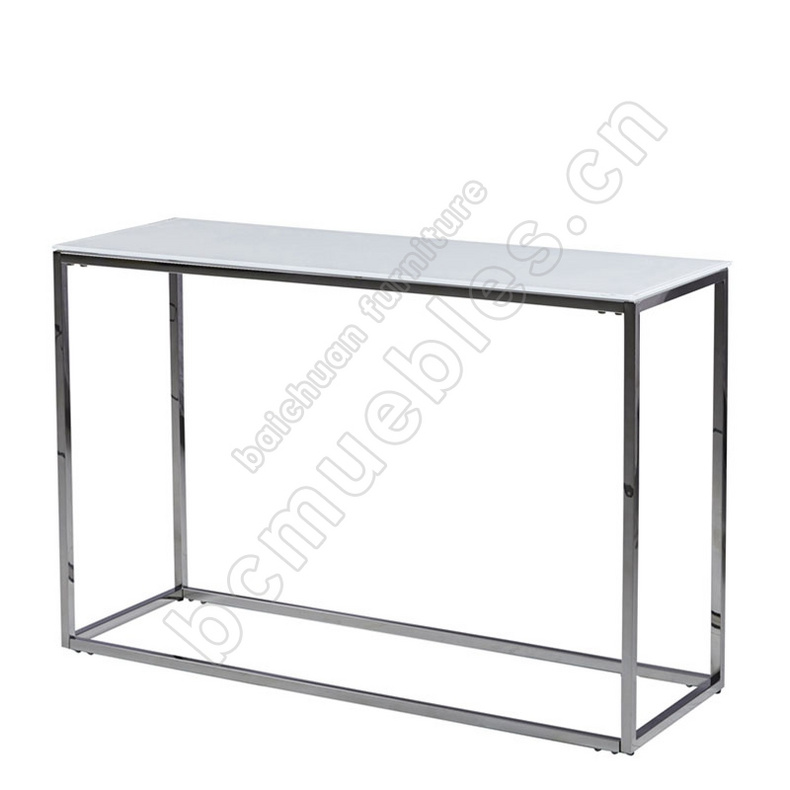 marble or glass top stainless steel console table BS-091