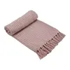 ITEM#:T83754-TAN-SA-Throw-SIZE:152.4 X 127 X 0.8CM-MATERIAL:100% Recycle Cotton-PACKING:0/12/0.0637CBM